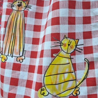 Çocuk Çizimli Patchwork Etek