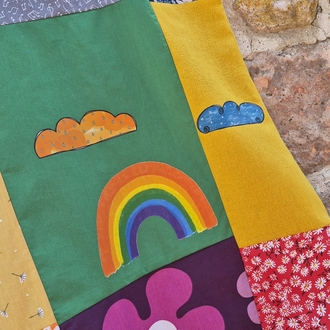 Gökkuşağı Patchwork Elbise