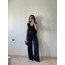 Siyah Palazzo Pantolon Oversize Orjinal Kesim