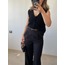Siyah Palazzo Pantolon Oversize Orjinal Kesim
