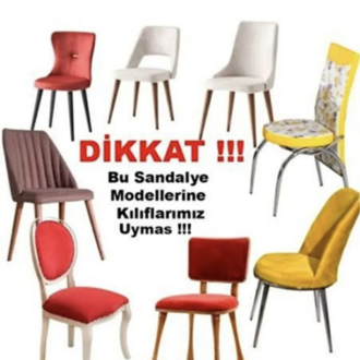 Bürümcük Etekli Likralı Sandalye Kılıfı – 6 Adet