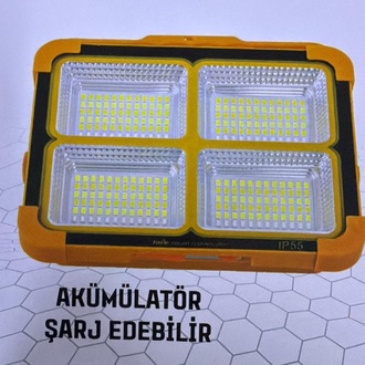 200w 6400k Taşınabilir Şarjlı Solar Projektör