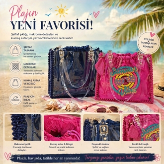 Şeffaf Yazlık Plaj Çantası