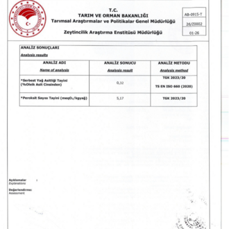 2025-2026 SEZONU UMAİ NATUREL SIZMA ZEYTİNYAĞI 750 ml