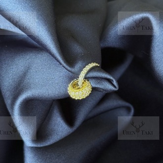 Özel Seri Xuping Gümüs- Gold Zirkon Tasli Minimal Kupe