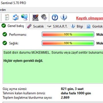 Seagate 250 GB 3.5” SATA Hard Disk (Sağlık 100 , İkinci El)