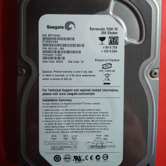 Seagate 250 GB 3.5” SATA Hard Disk (Sağlık 100 , İkinci El)