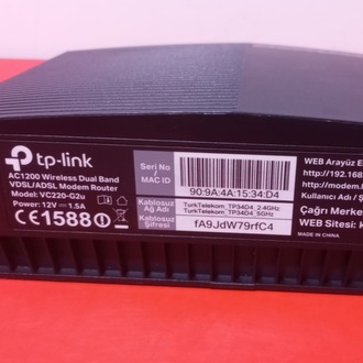 Tp-link VC220-G2u 5Ghz Yeni nesil VDSL Modem (Başarılı ürün , Kılavuzlu)
