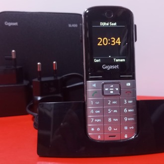 Gigaset SL400 Telsiz Telefon ve Baz istasyonu (Prof. Model ,Renkli ekran , Sorunsuz)