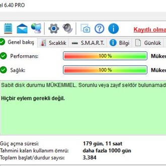 FUJITSU 200 GB 2.5” SATA Laptop Hard Disk (Sağlık 100 , Sorunsuz)