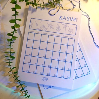 A4 Aylık Takvimli Planlayıcı Memopad