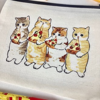 Pizzacı Kediler Bez Kalemlik