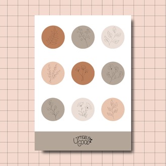 Çiçek İkonları Sticker