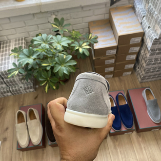 Gri Süet Erkek Loafer – %100 Dana Derisi Yazlık Günlük Ayakkabı