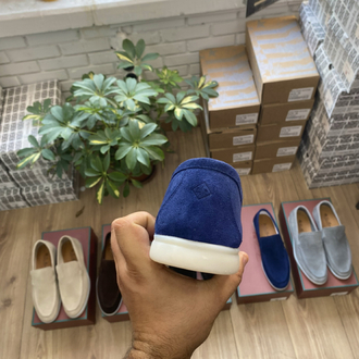 Lacivert Süet Erkek Loafer | %100 Hakiki Dana Derisi Premium Günlük 