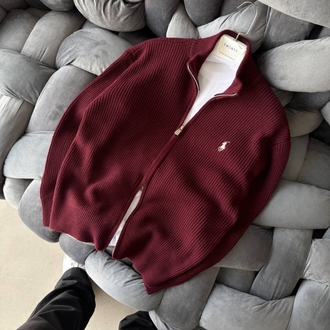 Bordo-RL-Triko Hırka