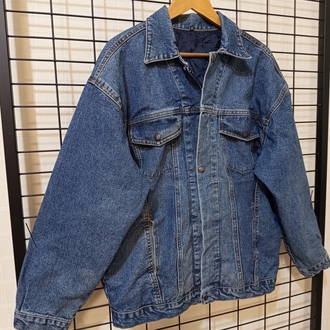 VİNTAGE TARZ BOMBER DENİM JACKET 