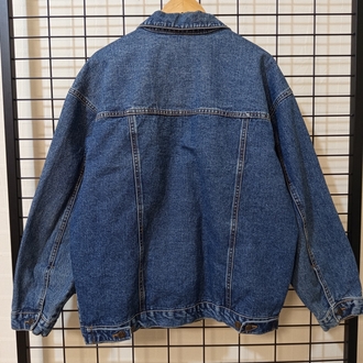 VİNTAGE TARZ BOMBER DENİM JACKET 