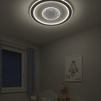 PLAFONYER LED AVİZE AY GÖRÜNÜMLÜ 40 cm