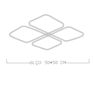 VonaLight 4 Kare Dilimli Plafonyer VN30038
