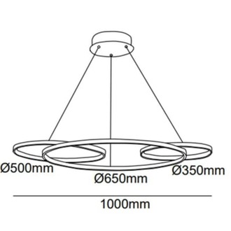 Led Sarkıt Avize 3'lü Çember Model