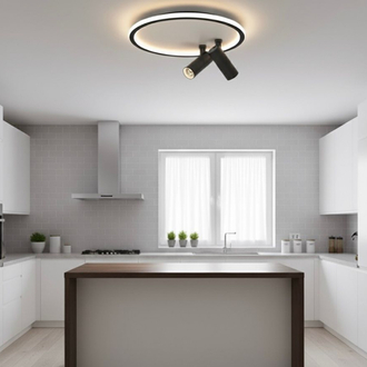2 SPOTLU PLAFONYER AVİZE 60 cm