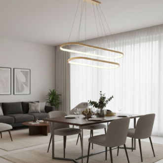 Led Sarkıt Avize 2'li Oval Model
