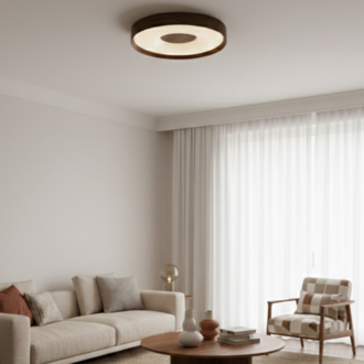 VONA_3Işık LED Ceviz Görünümlü Plafonyer Çap.50cm