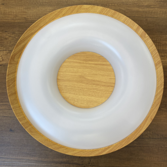 VONA_3Işık LED Meşe Görünümlü Plafonyer Çap.50cm