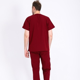 Classic Comfort Serisi Erkek Scrubs - Bordo