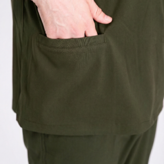 Classic Comfort Serisi Erkek Scrubs - Zeytin Yeşili