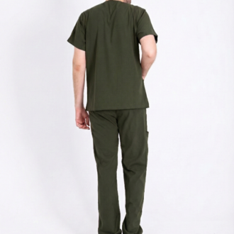 Classic Comfort Serisi Erkek Scrubs - Zeytin Yeşili