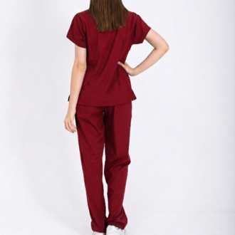 Classic Comfort Serisi Kadın Uniforma - Bordo