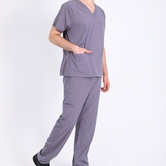 Classic Comfort Serisi Erkek Scrubs - Gri
