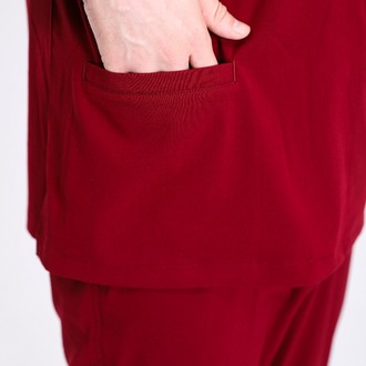 Classic Comfort Serisi Erkek Scrubs - Bordo