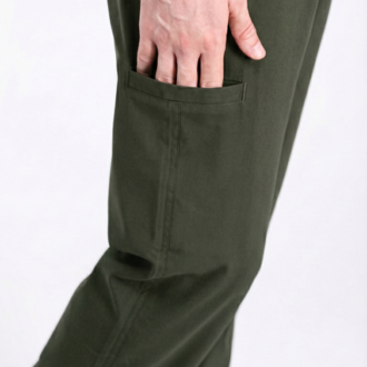 Classic Comfort Serisi Erkek Scrubs - Zeytin Yeşili