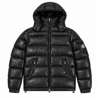 Moncler maya kapüşonlu mont siyah
