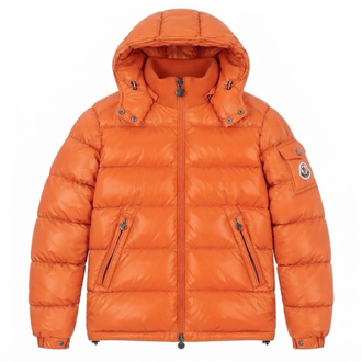 Moncler maya kapüşonlu mont turuncu