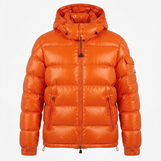 Moncler maya kapüşonlu mont turuncu