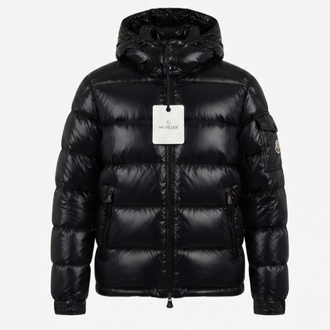Moncler maya kapüşonlu mont siyah