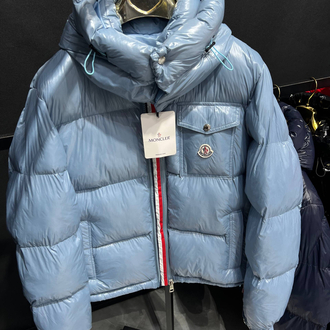Şeritli moncler baby blue