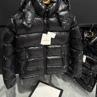 Moncler maya kapüşonlu mont siyah