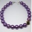 CHUNKY DICE PURPLE PEARL NECKLACE