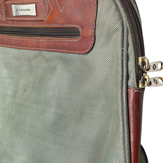 Samsonite Haki* Deri Detay Büyük Çanta