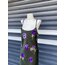Vintage Saten Çiçekli Midi Elbise