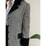 Vintage Yün Kaz Ayağı Vatkalı Blazer Ceket