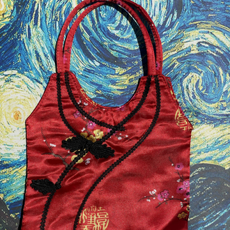 Vintage Saten Japan Çanta