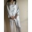 Beyaz İpek Saten Pijama Takımı