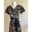 Vintage Saten Midi Elbise
