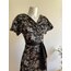 Vintage Saten Midi Elbise
